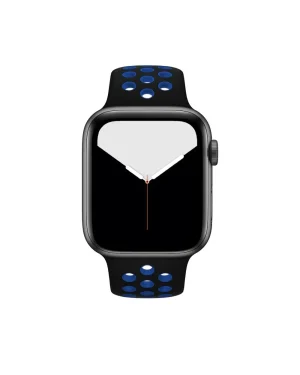 Black Blue Sport Band Active For Apple Watch Front