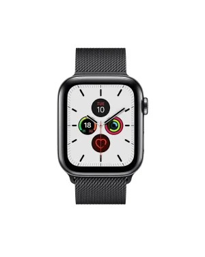 Black Milanese Loop For Apple Watch Front