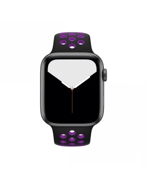 Black Purple Sport Band Active For Apple Watch Front
