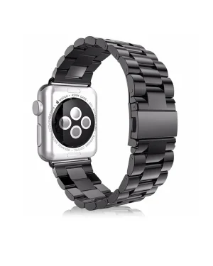 Black Stainless Steel Band For Apple Watch Front