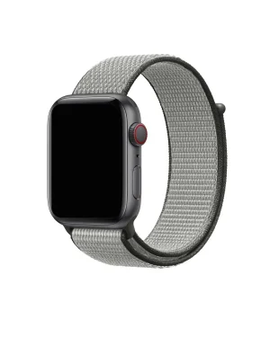 Apple Watch Series space gray with dark olive sport loop band