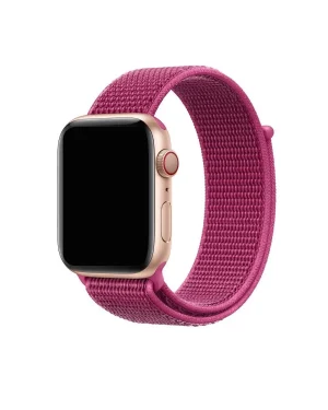 Apple Watch rose gold with dragon fruit pink sport loop band