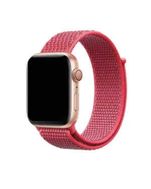 Apple Watch sport loop band hibiscus pink nylon woven material strap