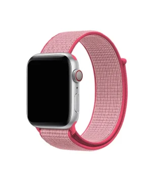 Apple Watch sport loop band hot pink nylon woven material strap