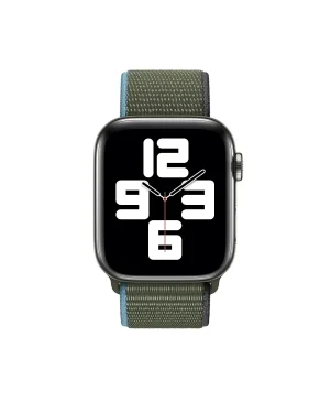 Inverness Green Sport Loop For Apple Watch Front