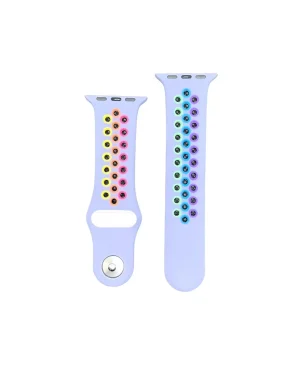 Lavender Gray Rainbow Pride Sport Band Active For Apple Watch Strap