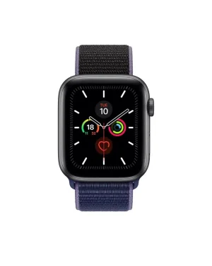Midnight Blue Black Sport Loop For Apple Watch Front