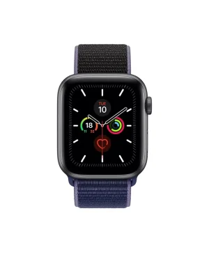Midnight Blue Black Sport Loop For Apple Watch Front