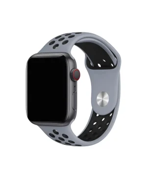 Sport band active smartwatch with obsidian mist black silicone strap