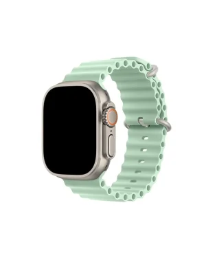 Ocean Band ice green silicone smartwatch strap with magnetic buckle closure