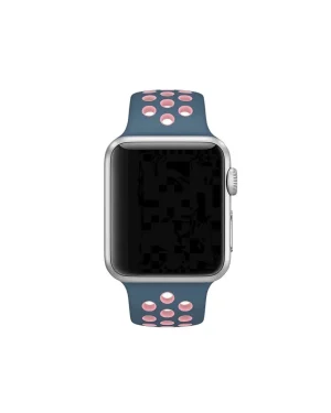 Ocean Blue Light Pink Sport Band Active For Apple Watch Front