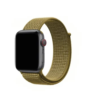 Olive green nylon sport loop band for Apple Watch smartwatch