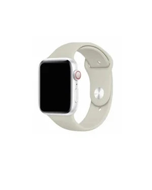White smartwatch with pebble sport band, cellular fitness tracker watch