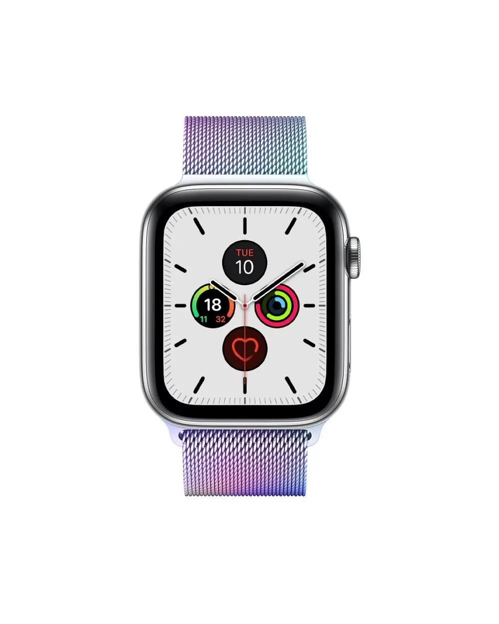 Rainbow Milanese Loop For Apple Watch Front
