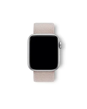 Apple Watch silver aluminum case with rose pink sport loop band