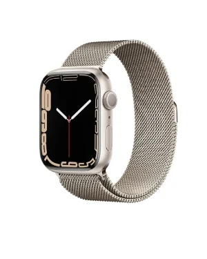 Starlight Milanese Loop metal mesh band smartwatch with stainless steel case