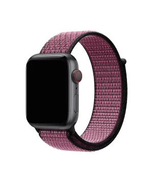 Apple Watch with True Berry fabric sport loop band, space gray case
