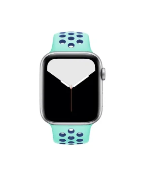 Turquoise Midnight Blue Sport Band Active For Apple Watch Front