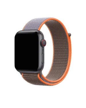 Apple Watch sport loop band orange and gray nylon athletic strap