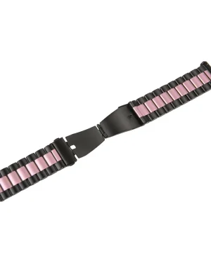 Black Rose Pink Stainless Steel Band For Apple Watch