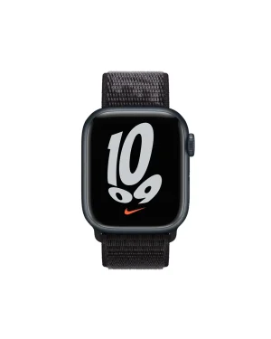 Black Sport Loop Active Band For Apple Watch Front