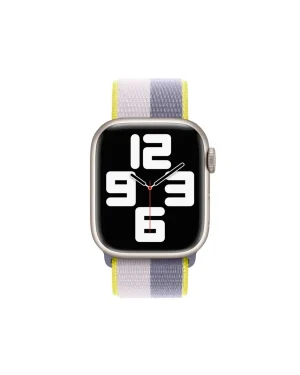 Lavender Grey Light Lilac Sport Loop Band For Apple Watch Front