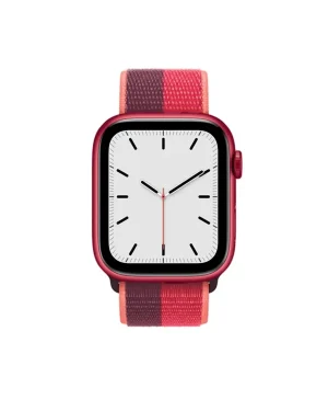 Red Dark Cherry Sport Loop For Apple Watch Front