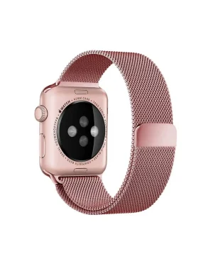 Rose Pink Milanese Loop For Apple Watch Back