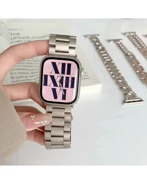 Starlight Stainless Steel Band For Apple Watch
